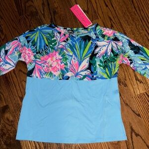 LILLY PULITZER girls mini Finn top in Onyx, you me and giraffee large and XL NWT
